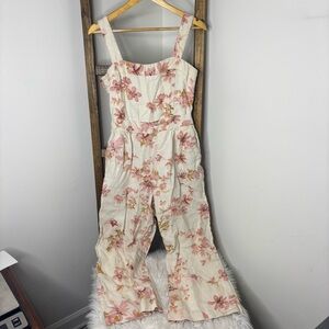 Spartina 449 Arley Garden House Floral Print Jumpsuit Size 8